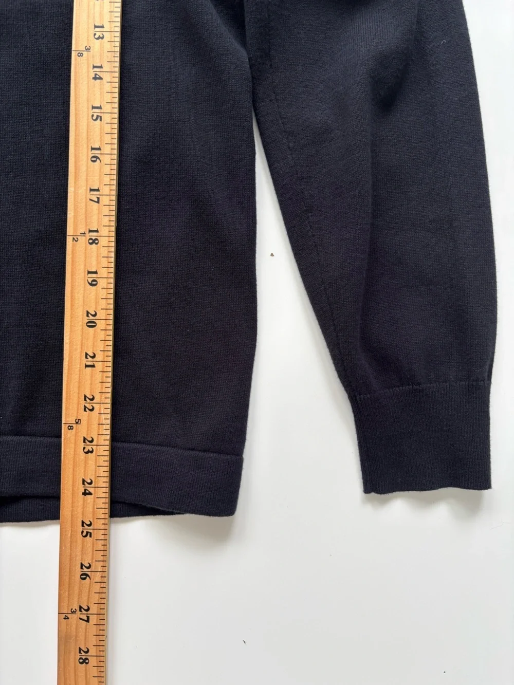 J.Crew Factory Men's Black Cotton Crewneck Sweater-Tee Size Small